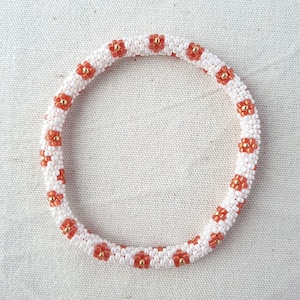 Nepalese style bracelet, miyuki bead bracelet, women&#39;s tubular bracelet, peyote weave seed bead bangle