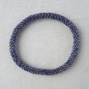 Nepalese style bracelet, miyuki bead bracelet, women&#39;s tubular bracelet, peyote weave seed bead bangle
