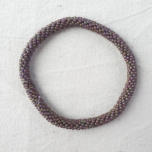 Nepalese style bracelet, miyuki bead bracelet, women&#39;s tubular bracelet, peyote weave seed bead bangle