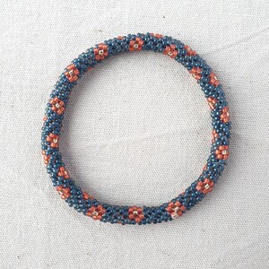 Nepalese style bracelet, miyuki bead bracelet, women&#39;s tubular bracelet, peyote weave seed bead bangle