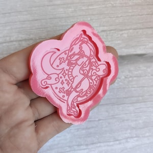 Mold Dragon - Mold for resin - Silicone mold - Earrings mold - Keychain mold - Fanart mold - Videogame mold - Anime mold - Mold - Craft -