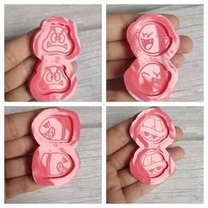 Molde Enemigos Mario - Molde para resina - Molde de silicona - Manualidades - Videojuegos - Kawaii - Fanart - Molde - Molde para resina - Molde de silicona -