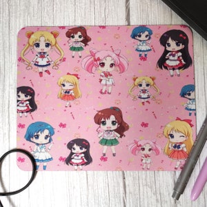 Tappetino per mouse Sailor moon - - Accessori da scrivania - Anime - Manga - Chibiusa - Cartoni animati - Sailormoon - Sailor Mars - Kawaii - Carino - Computer -