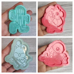 Mold Final fantasy - Cactilio - Chocobo - Moogle - Tonberry - Mold for resin - Silicone mold - Keychain mold - Fanart mold - Videogame mold