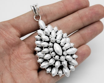 Freshwater Pearl Pendant: 925 Sterling Silver Statement Jewelry