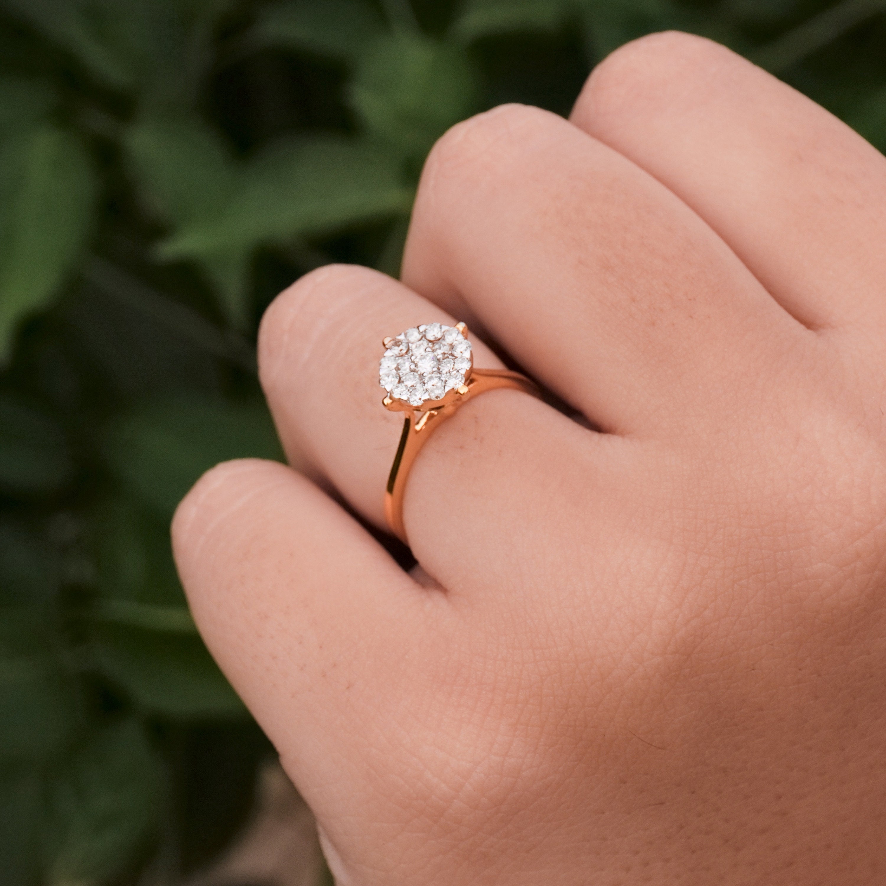 Herkimer Diamond Chevron engagement ring set