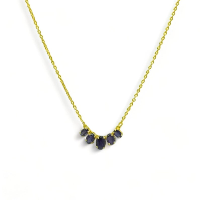 Dainty Gemstone Necklace: Sterling Silver, Natural Citrine, Garnet, and More image 6