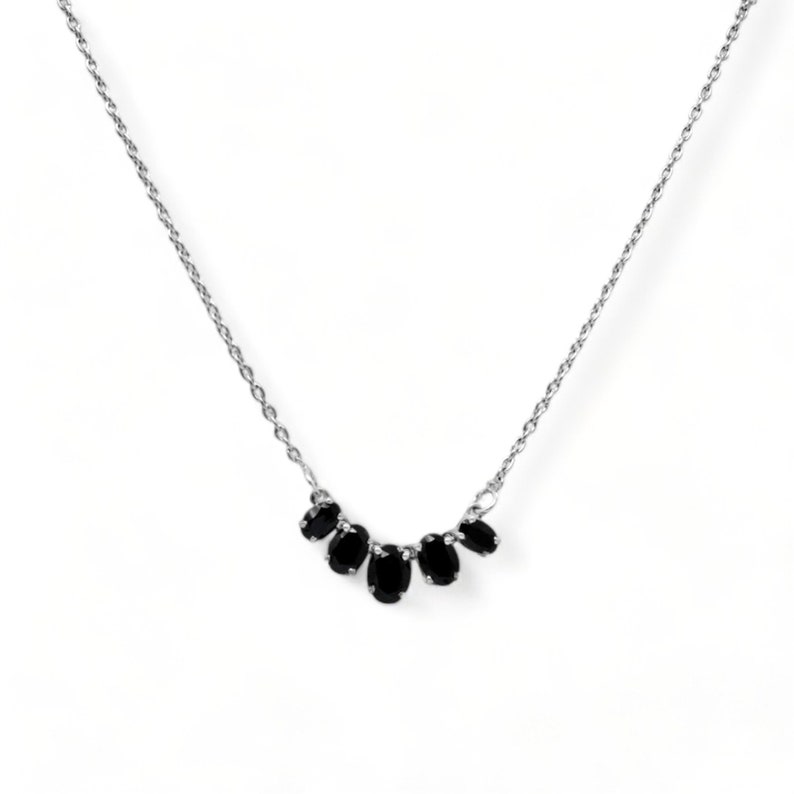 Dainty Gemstone Necklace: Sterling Silver, Natural Citrine, Garnet, and More image 7