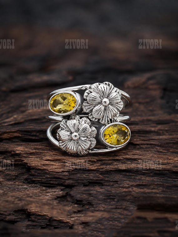 Natural Citrine Ring, 925 Sterling Silver Ring, Handmade Ring  display picture 1
