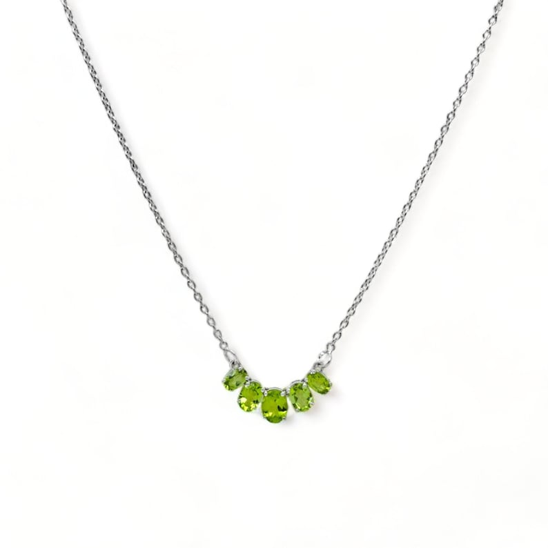 Dainty Gemstone Necklace: Sterling Silver, Natural Citrine, Garnet, and More image 4