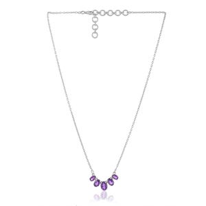 Dainty Gemstone Necklace: Sterling Silver, Natural Citrine, Garnet, and More image 1