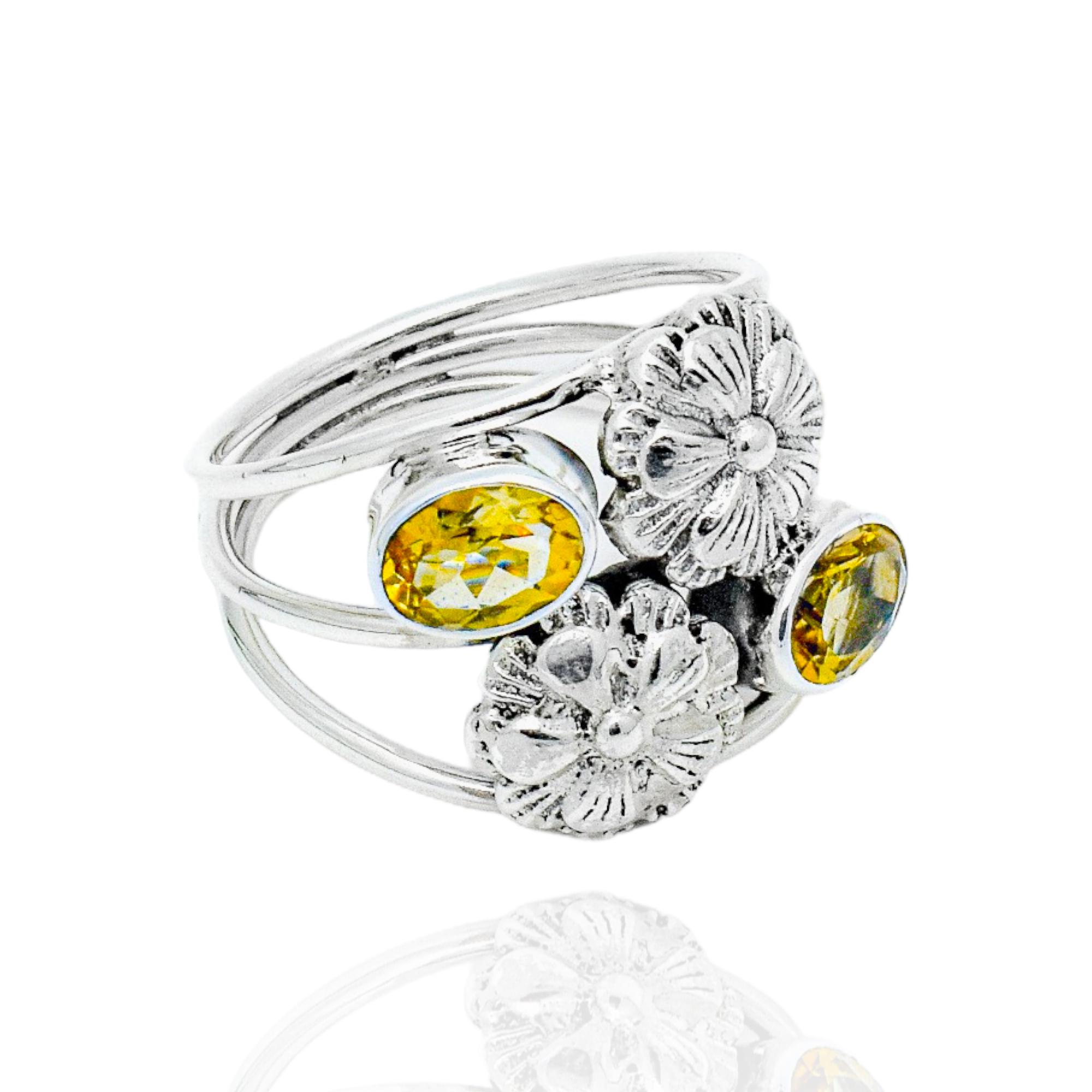 Natural Citrine Ring, 925 Sterling Silver Ring, Handmade Ring  display picture 1