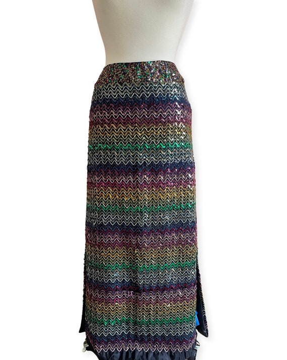 Vintage sequin maxi skirt - image 1