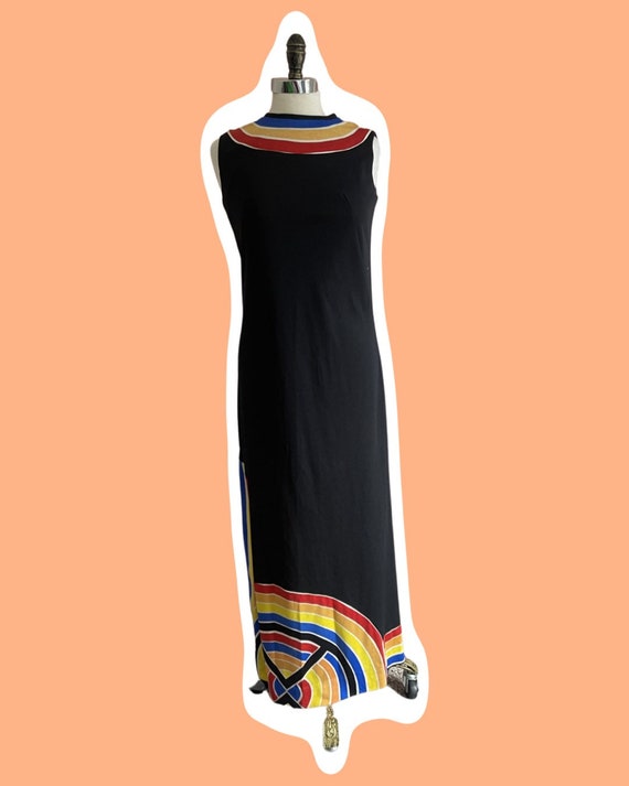 Vintage Cassandra rainbow dress - image 2