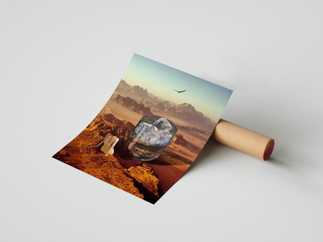 On the Rocks Surreal Collage Art Print - Etsy