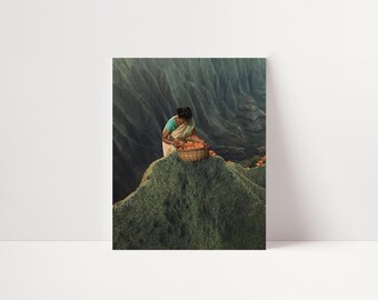 Green Wall Art For Nature Lover - Surreal Art Print Collage - Home Decoration #053