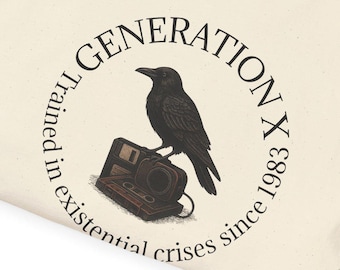 Generation X Raven Graphic T-Shirt | Vintage Typewriter Illustration
