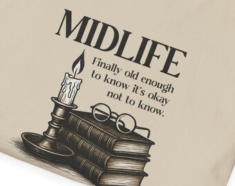 Midlife Books & Candle Graphic T-Shirt | Reader Gift