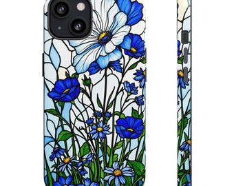 Botanical Stained Glass Floral Phone Case - Tough Protective Cover
