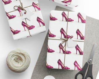 Hot Pink High Heels Wrapping Paper: Eco-Friendly Gift Wrap