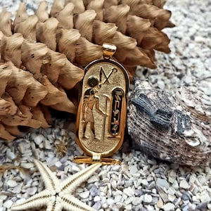Egyptian Cartouche God Ra Necklace, Hieroglyph Necklace Jewelry, Custom Made Necklace, 925 Sterling Silver Egypt Necklace with Name