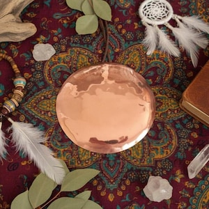 Tibetan Shaman Amulet Pendant - Copper Necklace with Melong Mirror for Symbolic Protection & Negative Reflection