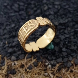 Custom Sterling Silver Egyptian Cartouche Ring - Hieroglyphic Jewelry