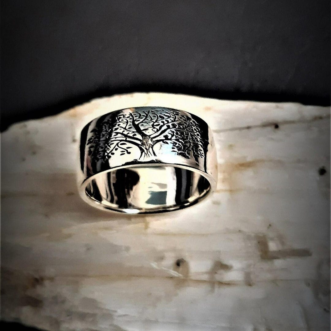 Sterling Silver Celtic Tree of Life Ring: Wedding Band - Etsy