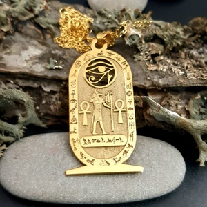 Egyptian Cartouche God Horus Eagle Necklace, Hieroglyph Necklace Jewelry, Custom Made Necklace, 925 Sterling Silver Egypt Necklace with Name
