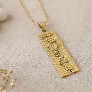 Egyptian Cartouche Necklace, Custom Made Cartouche Pendant, Silver Ancient Egyptian Hieroglyphic Cartouche Jewelry, Egypt Name Necklace