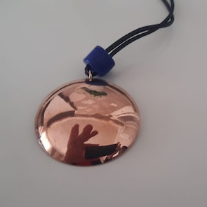 Tibetan Shaman Amulet Pendant - Copper Necklace with Mirror Mongolia Melong Symbolic Protection & Negative Reflection