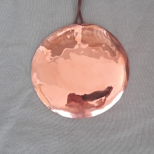 Tibetan Shaman Amulet Pendant - Copper Necklace with Melong Mirror for Symbolic Protection & Negative Reflection