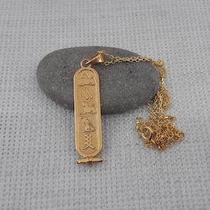 Egyptian Cartouche Necklace, Custom Made Cartouche Pendant, Silver Ancient Egyptian Hieroglyphic Cartouche Jewelry, Egypt Name Necklace