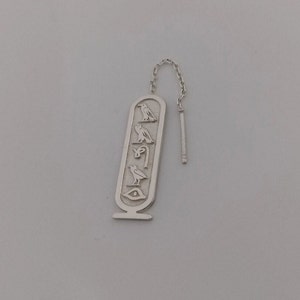 Personalized Hieroglyph Cartouche Earrings: 925 Sterling Silver Egyptian Jewelry