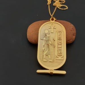 Egyptian Cartouche Goddess Sekhmet Necklace | Hieroglyph Necklace Jewelry | Custom Made Necklace | 925 Sterling Silver | Goddess Sekhmet