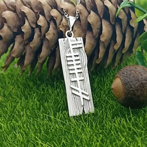 Custom Ogham Name Pendant: Sterling Silver Irish Celtic Jewelry