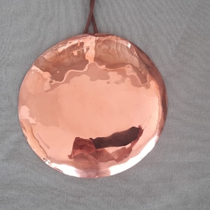 Tibetan Shaman Amulet Pendant - Copper Necklace with Melong Mirror for Symbolic Protection & Negative Reflection