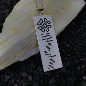 Colgante Ogham personalizado, joyería irlandesa, joyería celta, collar con nombre Ogham hecho a medida en plata de ley 925, collar celta, celta