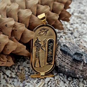 Egyptian Cartouche God Anubis Necklace, Hieroglyph Necklace Jewelry, Custom Made Necklace, 925 Sterling Silver Egypt Necklace with Name