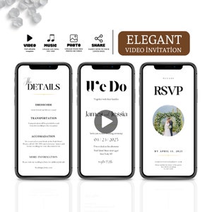 Digital Save The Date Video Invitation Tamplate, Animated Wedding Invitation, Electronic Wedding invitation, Digital wedding invitation