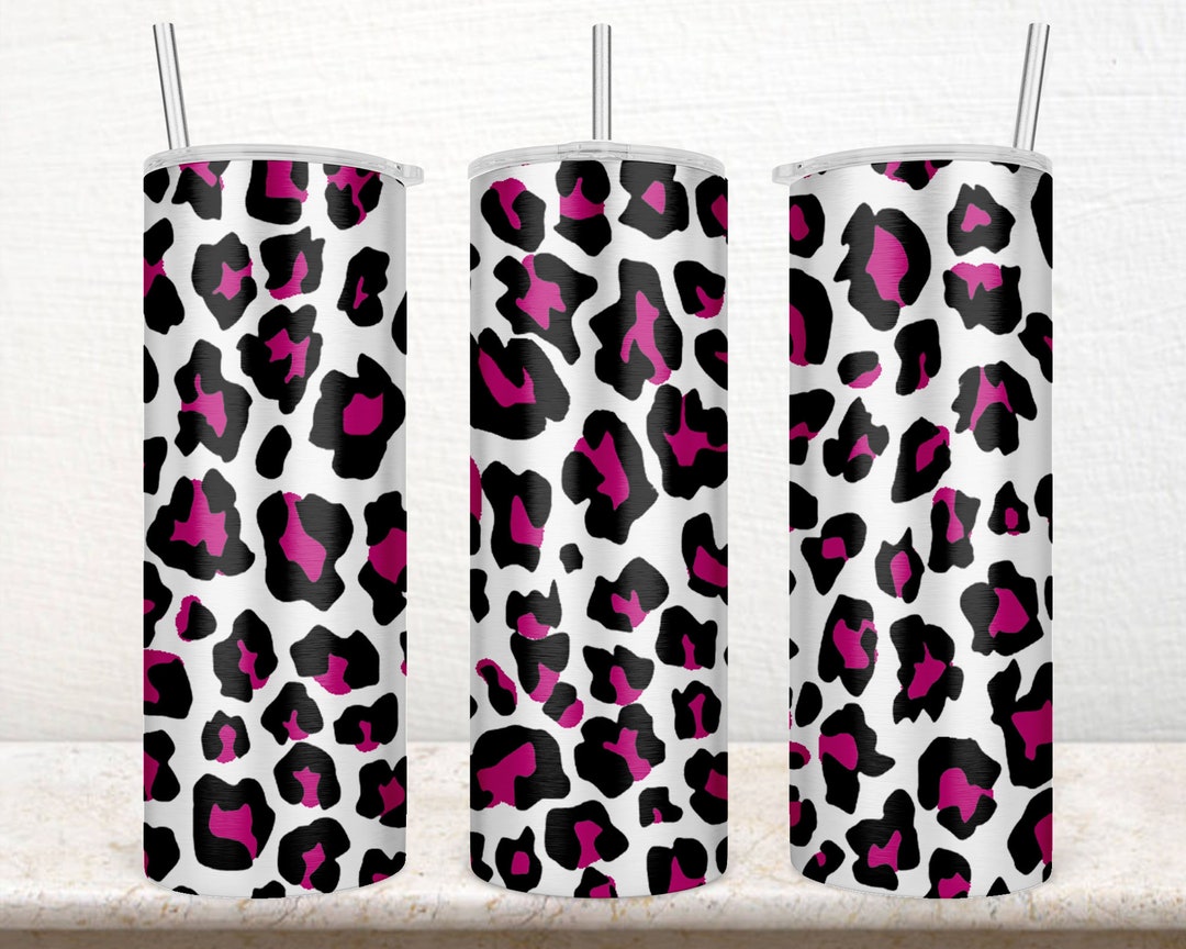 20 Oz Skinny Tumbler Sublimation Design Template Pink Black - Etsy