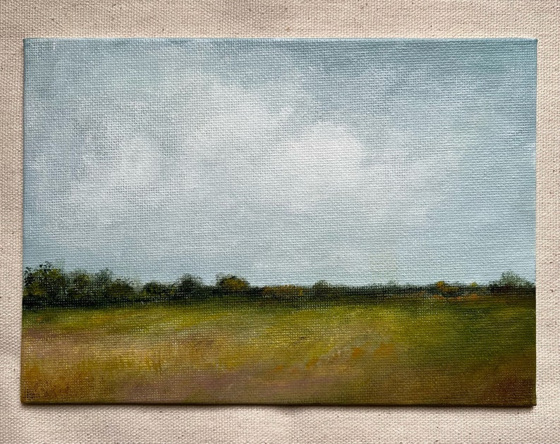 5x7 Original Landscape Painting, Small Landscape Art, Original Landscape Painting, Acrylic Painting, Fall Art, Fall Painting image 1