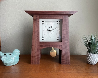 Mission/Craftsman/Arts and Crafts Style Clock-Standard Height