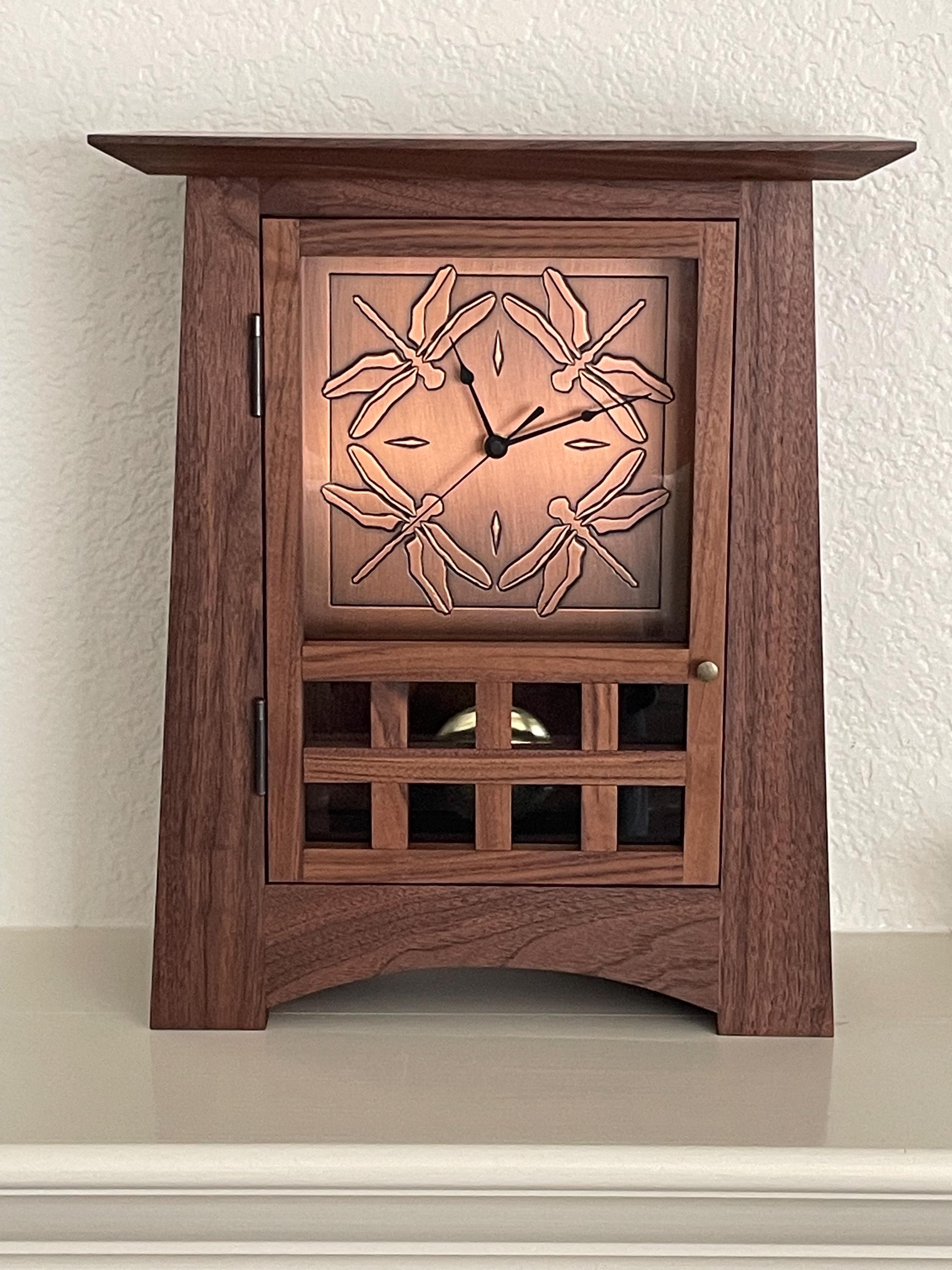 Mission/craftsman/arts & Crafts/8 Pane Tall Mantel Clock - Etsy