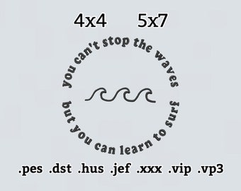 You Can T Stop Waves Etsy