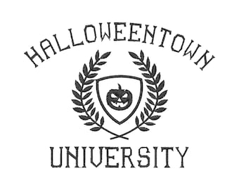 Halloween Town University Embroidery File, Halloween Embroidery Design, Instant Download