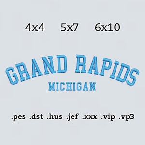 Grand Rapids Michigan Stickdatei, Sofort Download