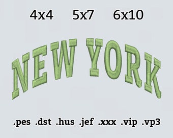 New York Embroidery File, New York Embroidery Design, Instant Download