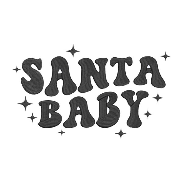 File di ricamo di Babbo Natale, disegno di ricamo di Natale, download istantaneo