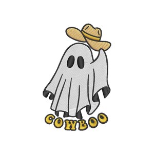 Halloween Embroidery File, Halloween Embroidery Design, Cowboo Embroidery Design, Ghost Embroidery Design, Instant Download